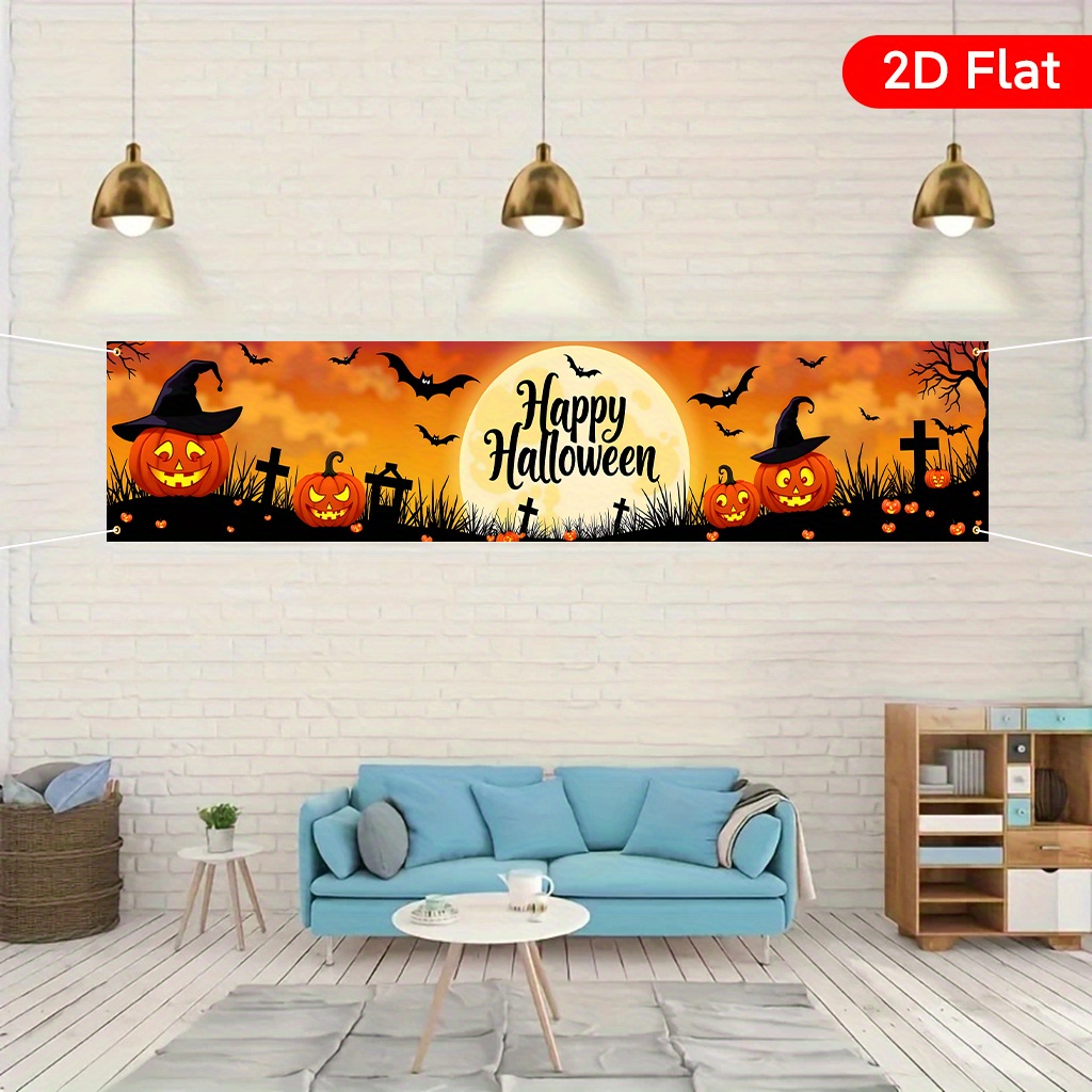Interior Design Years Of School - Spanduk Taman Halloween 1 Buah dengan