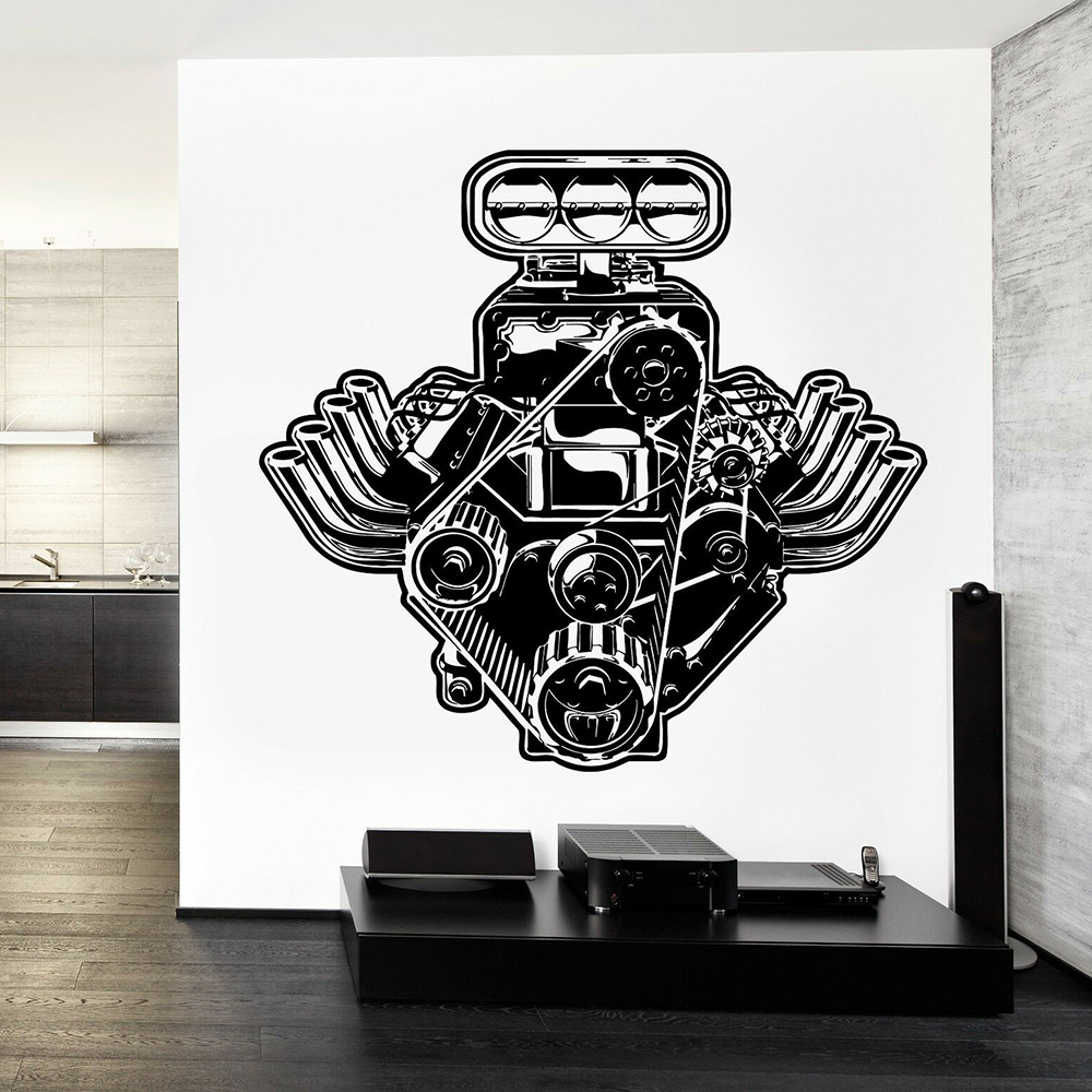 Interior Design Magazine - Stiker Dinding Mesin Mobil Motor Stiker