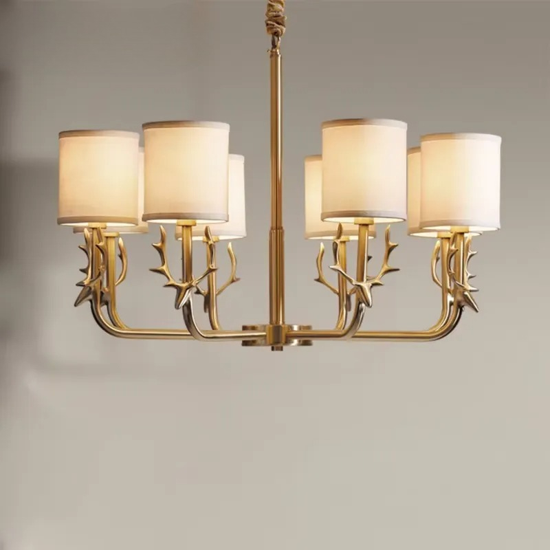 Interior Design Hall - Lampu Gantung Tembaga untuk Ruang Tamu,