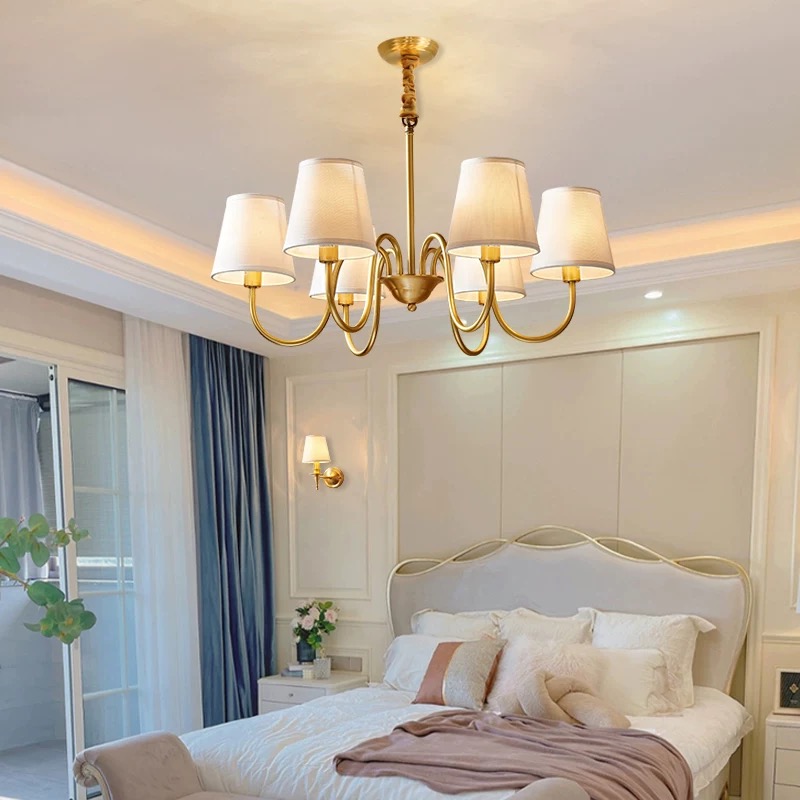 Interior Design Hall - Lampu gantung tembaga untuk ruang tamu
