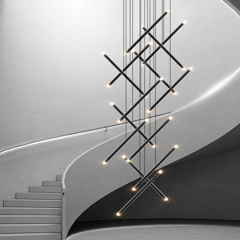 Interior Design Hall - Tempat lilin Modern lampu gantung tangga