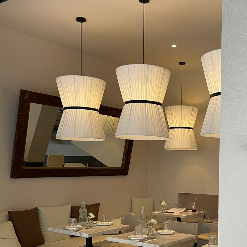 Interior Design Hall - Lampu Gantung LED Kain Minimalis Desainer