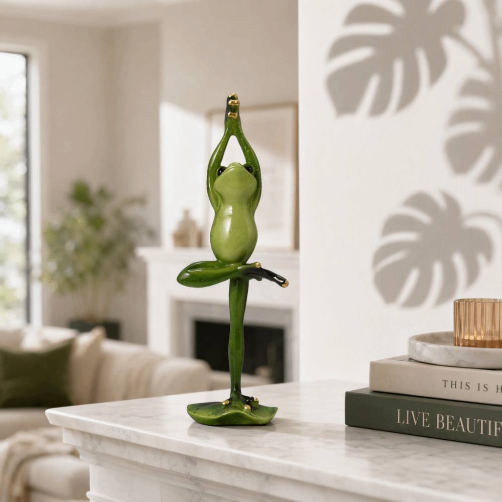 Figur Resin Amfibi Pose Yoga,  - Interior Design Mockup ulasan dan harga