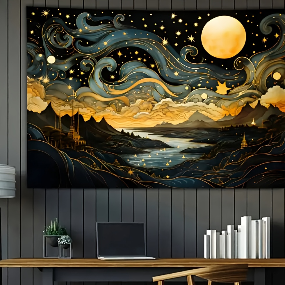 Tapestry Gunung Bercahaya Bint - Interior Design Years Of School ulasan dan harga